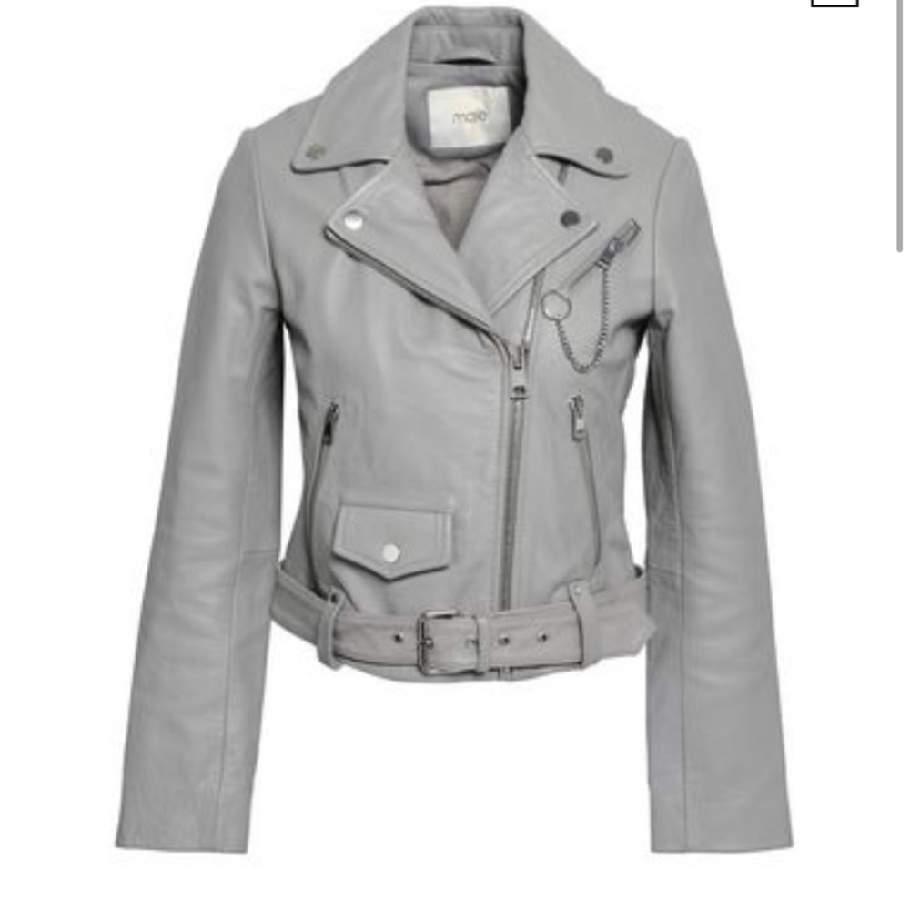 Brand New With Tag Maje Leather Moto Jacket